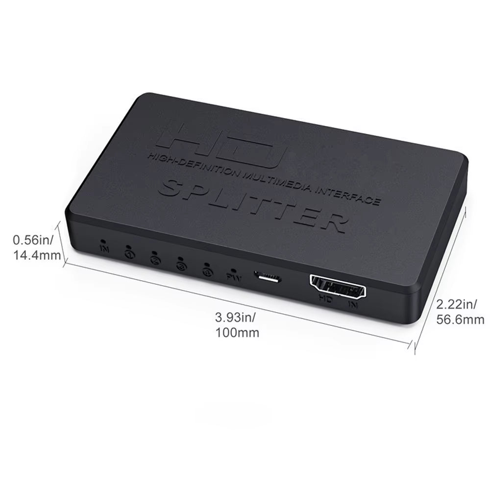 4K Hdmi-Compatible Splitter 1X2 Video Distributor Switch Amplifier 1080P Dual Display for PS3 PC Laptop Monitor Projector