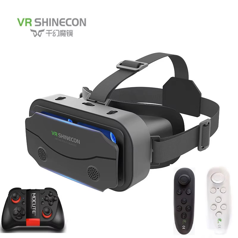 SHINECON 3D Helmet VR Glasses 3D Glasses Virtual Reality Glasses VR Headset for Google Cardboard 5-7' Mobile with Original Box