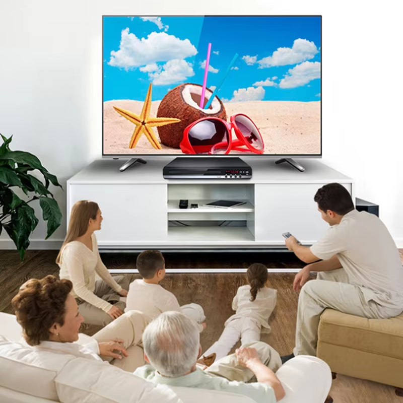 Home DVD Player VCD CD Disc Media Player Machine with AV Output Remote USB Mic Full HD 1080P Home DVD Player Box Multimedia
