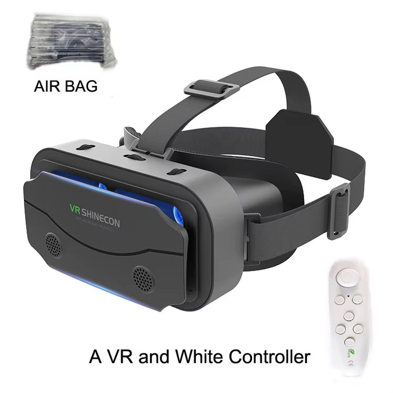 SHINECON 3D Helmet VR Glasses 3D Glasses Virtual Reality Glasses VR Headset for Google Cardboard 5-7' Mobile with Original Box