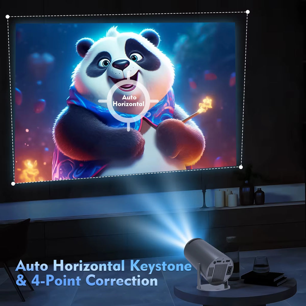 Projector Android14 8K 1280*720P HY300 Pro Dual Wifi 290ANSI 180 Flexible BT5.4 Cinema Outdoor Portable Projetor